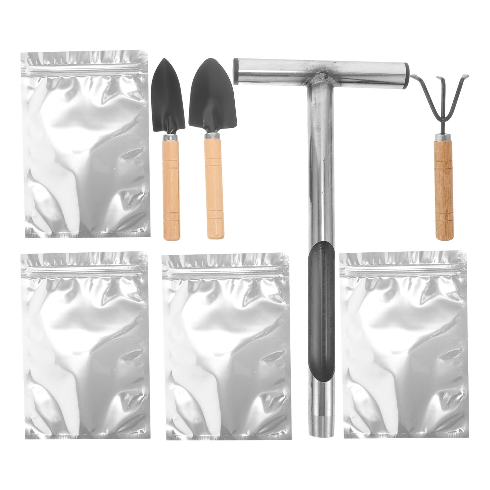 Bodenprobenentnahmesonde aus Edelstahl, Robust, Rutschfest, Silber
