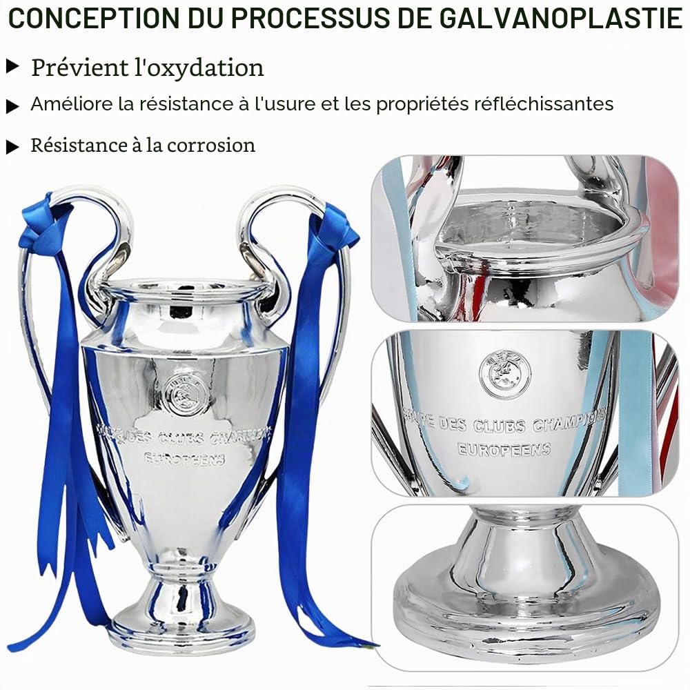 Réplique du trophée des champions de football, collection de la Ligue européenne et décoration de bureau, 77 cm, cadeau idéal pour les fans de sport