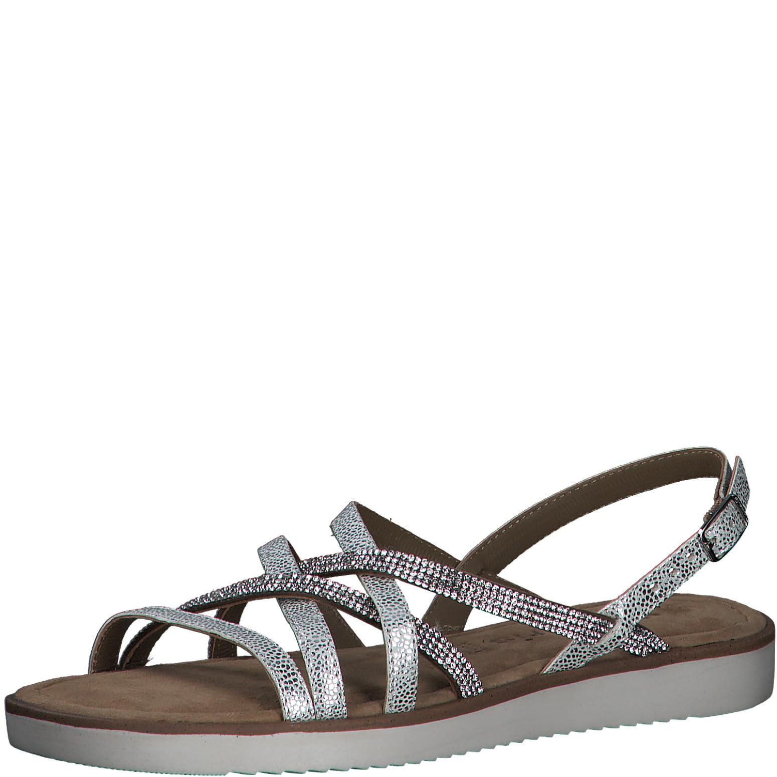 Tamaris Women's 1-28600-42 Sandals, Silver Comb, 3.5 UK