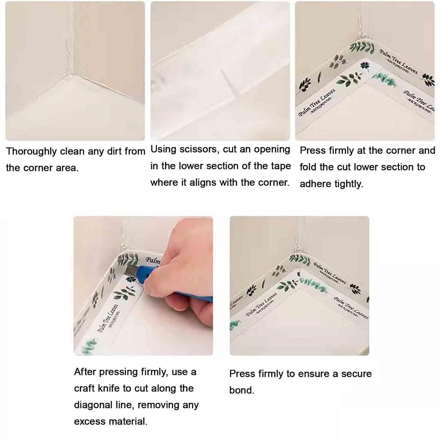 Decorative Self Adhesive Caulk Strip Kitchen Bathroom Waterproof Caulk Tape Gas Hob Oil-Anti Gap Filling Moisture-Proof PVC Soft(10m,Bird)