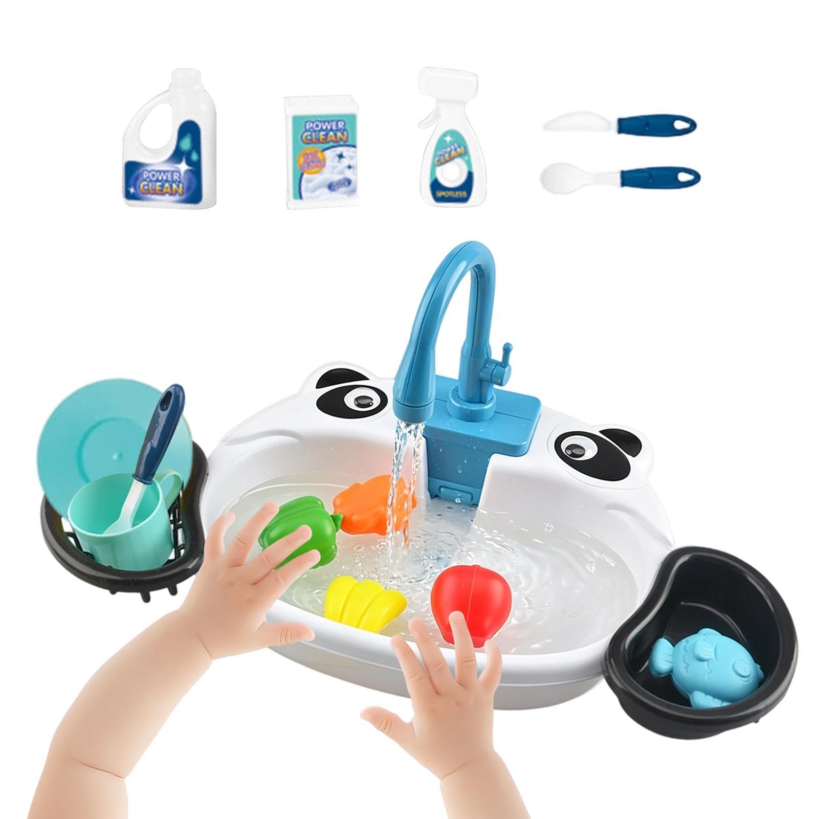 Play Sink with Running Water for Kids Electric Bird Bath