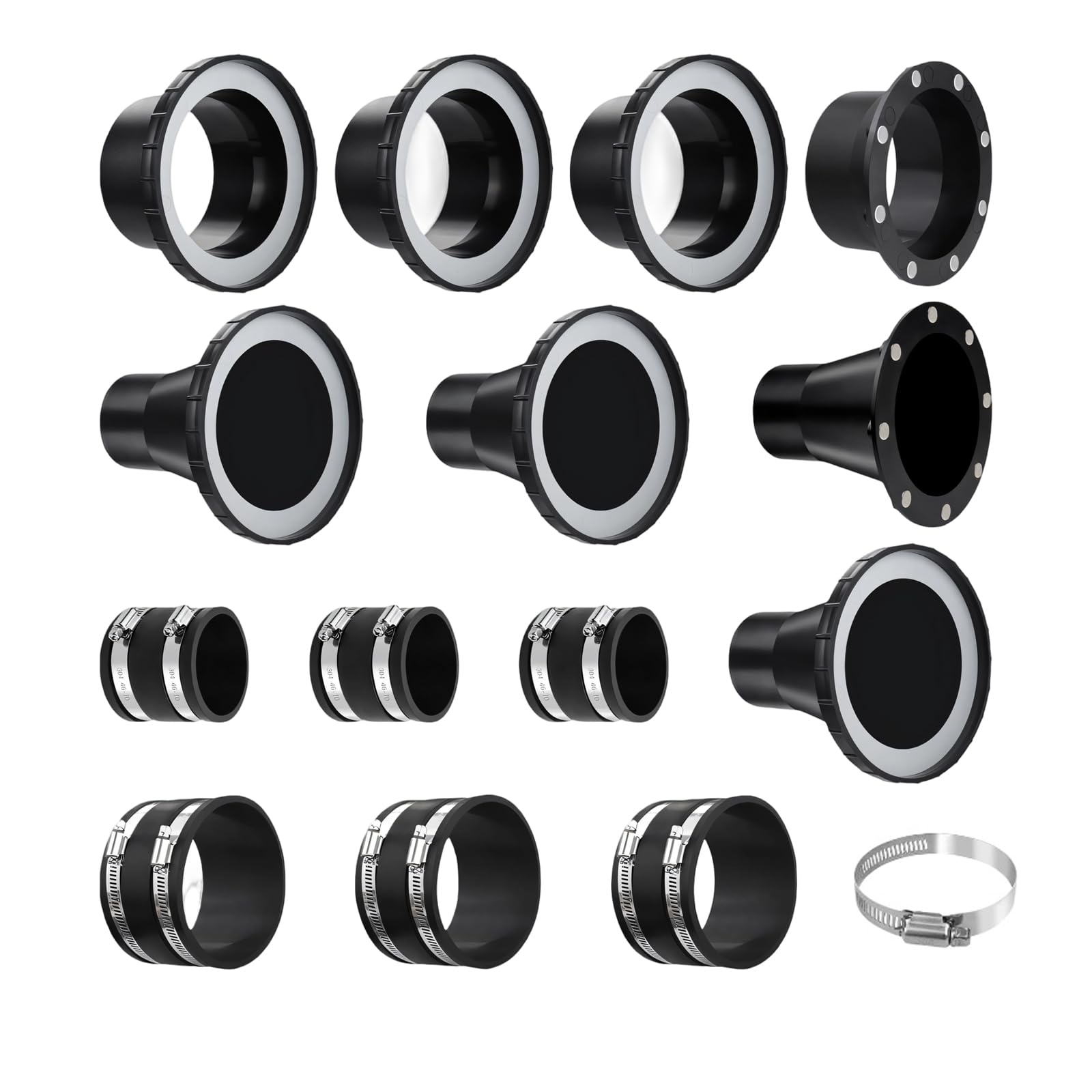15PCS ABS Port Adapters for Easy Swapping Between 4 Inch Woodworking Machines Woodshop Control Accessories