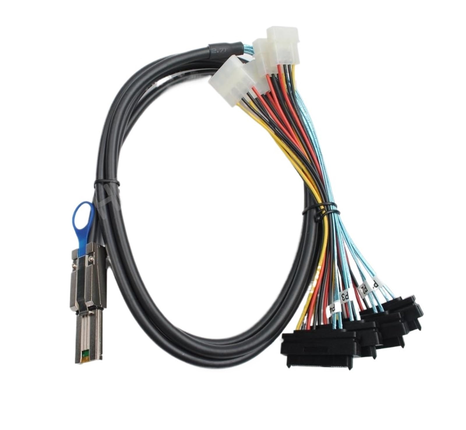 SFF-8088 a SFF-8482 SAS Cable SATA MI-N 26Pin SFF 8088 a 4 8482 29Pin con de alimentación grande pines 100CM/200CM(1M)