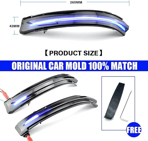 Vista 11 de Conjunto de 2 luces intermitentes dinámicas y secuenciales LED intermitentes compatibles con Nis-san X-Trail T32 Ro-gue Qash-qai J11 Mu-rano Z52