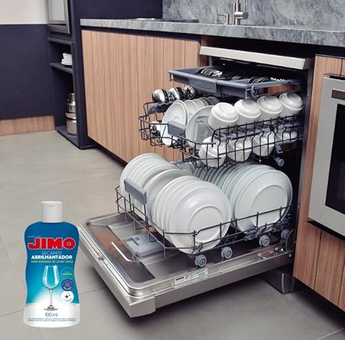 Kit 8 Jimo Secante Abrilhantador 100ml Para Máquina de Lavar Louça