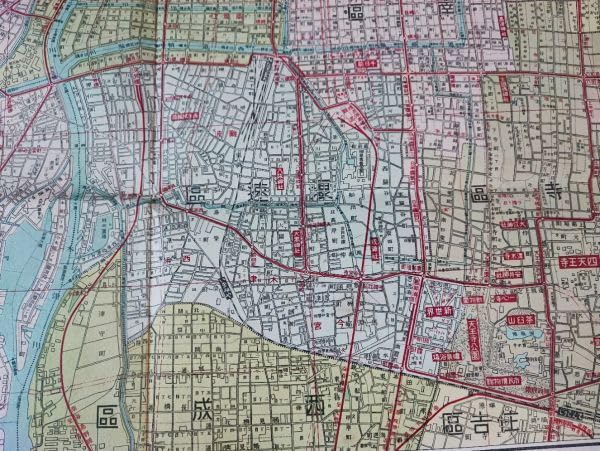 地図♢大阪市街図　大正15年♢h431w80 地図♢大阪市街図 大正15年♢h431w80 大正時代大阪市パノラマ地図