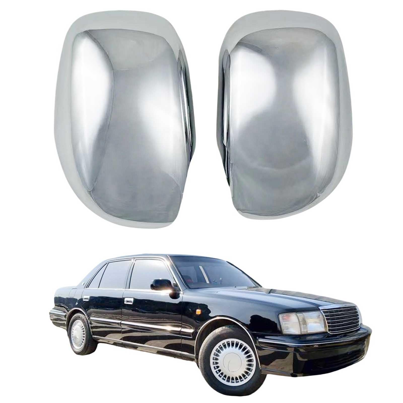 PAPEP Door Mirror Cover Caps for Toyota Crown 2003-2007 Plating, Left Right Side Wing Rearview Mirror Cover Lid 2 Pieces Exterior Styling Accessory
