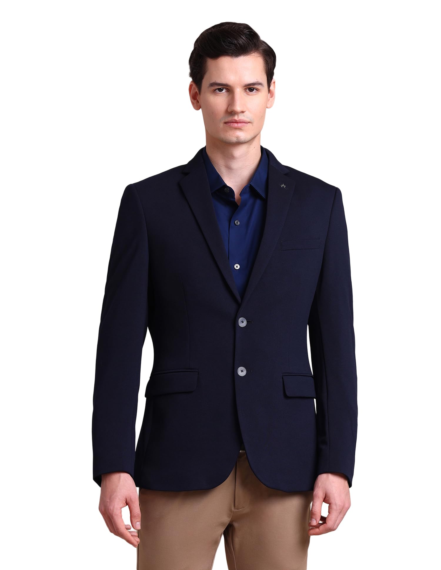arrow Mens Solid Navy Raglan Sleeve Blazer-picture-21
