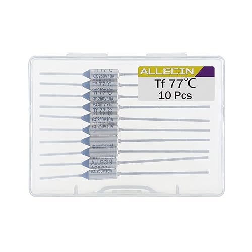 Miniatura 3 de ALLECIN Fusible térmico de 10 Uds. 170.6 F 10A 250V AEC77E Fusibles de temperatura 10Amp 250Volt 170.6 F Fusible
