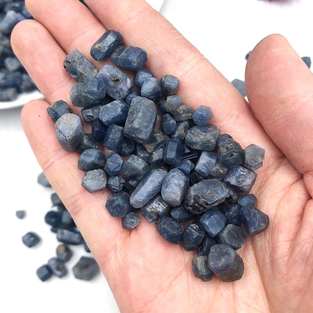 Cristallo Naturale Grezzo 50 g/Pacco Lotto raro Grezzo Zaffiro Naturale corindone Blu Campione Pietra di Cristallo Pietre preziose sfuse Collezioni di casa