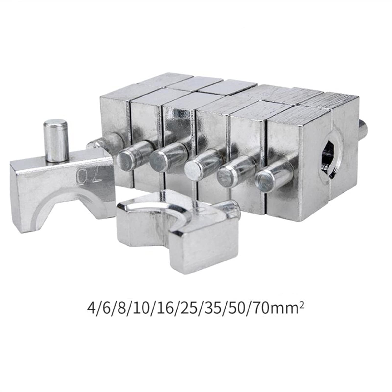 Przecinak Hydrauliczny, 9 par ręcznego kabla hydraulicznego terminalu do zaciskania kabla YQK-70. Zestaw formy 4, 6, 8, 10, 16, 25, 35, 50, 70mm2