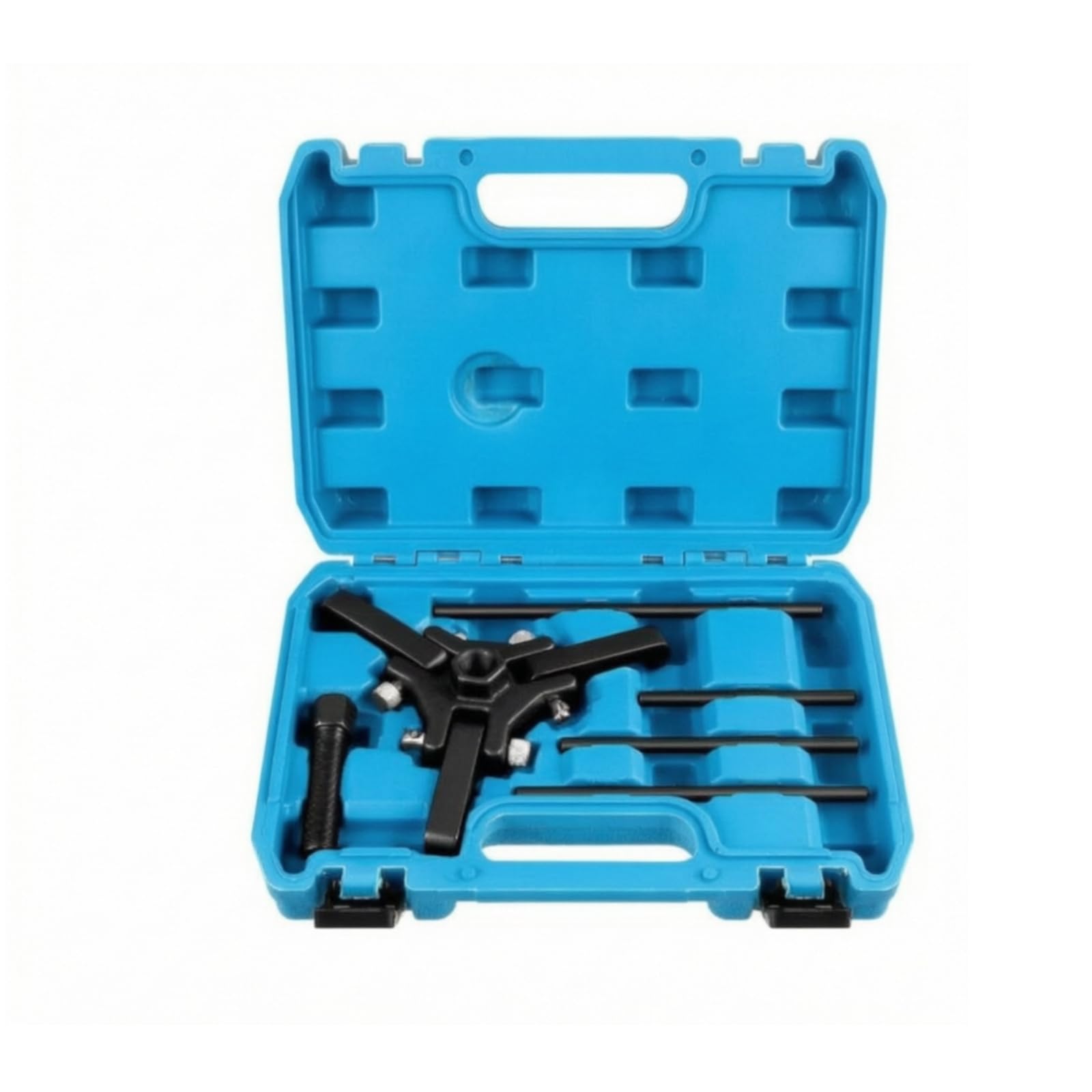 TISHITA Extractor de Polea de Cigüeñal Kit Desmontador Poleas Equilibrador Armónico de Eje con Perno Acero Resistente Estuche Portátil Cierre Seguro Adecuado