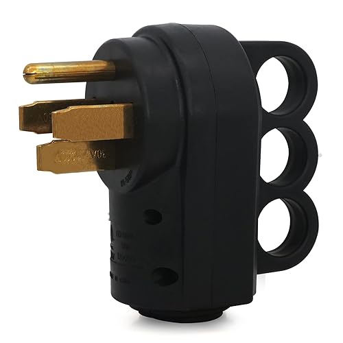 Veepeak 50 Amp RV Plug macho de repuesto NEMA 14-50P Heavy Duty 125V250V 4 clavijas conector de alimentación eléctrica extremo del cable de