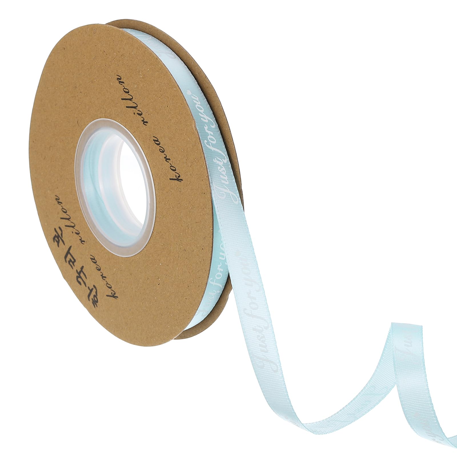 PATIKIL Satin Ribbon, (1cm x 30m, Sky Blue), Just for You Ribbon, Suit for Gift Wrapping/Craft DIY/Wedding/Birthday/Valentine's Day/Bouquet Accessories
