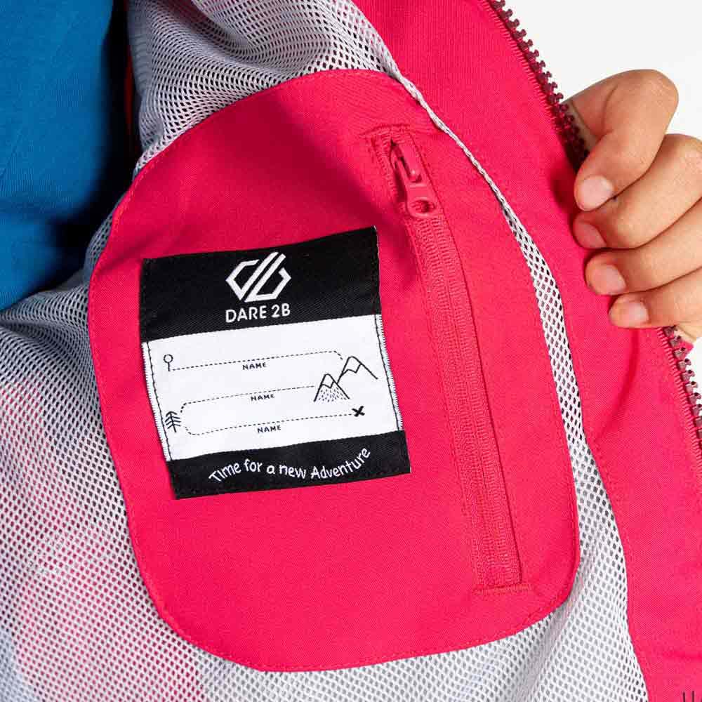 Dare2b Uni Kinder Kids Explore Ii Jacket Mountain Active Waterproof Shell Wasserdichte, Rose, 3-4 Jahre EU