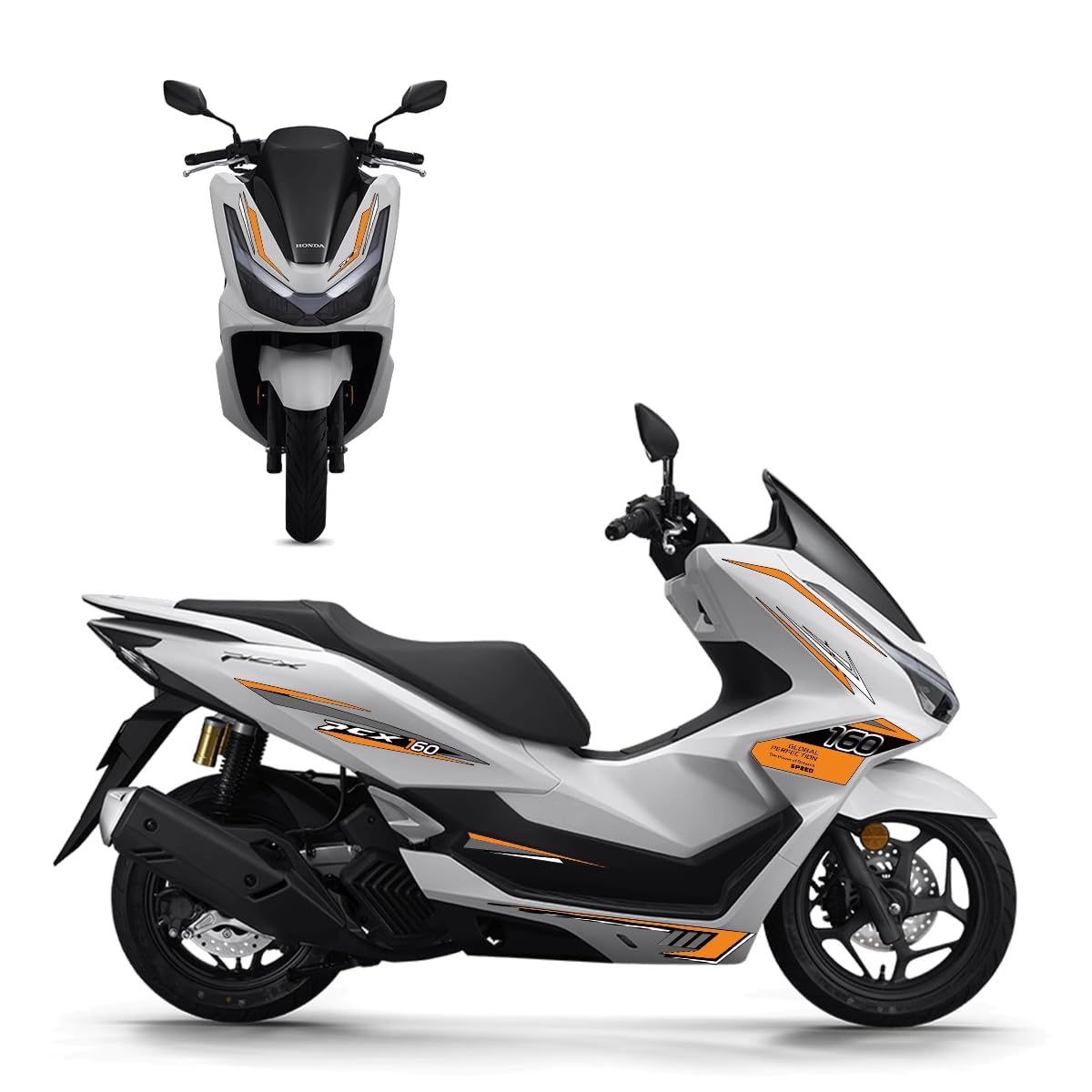 PCX (JK05/KF47) VERG KTC RACING オレンジ色 Amazon | Aleyar PCX160 2025 jk05 kf47 pcx 2025年 バイクシール