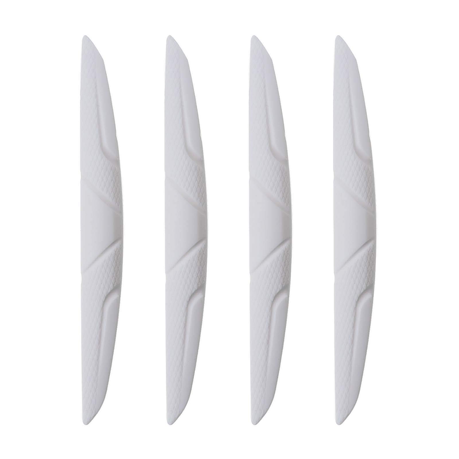 OTOTEC 4x White Auto Door Edge Anti-Collision Strips Silica Gel Protector Fit for Most Car Door Rear View Mirror Exterior Door Handles Bumper Protection