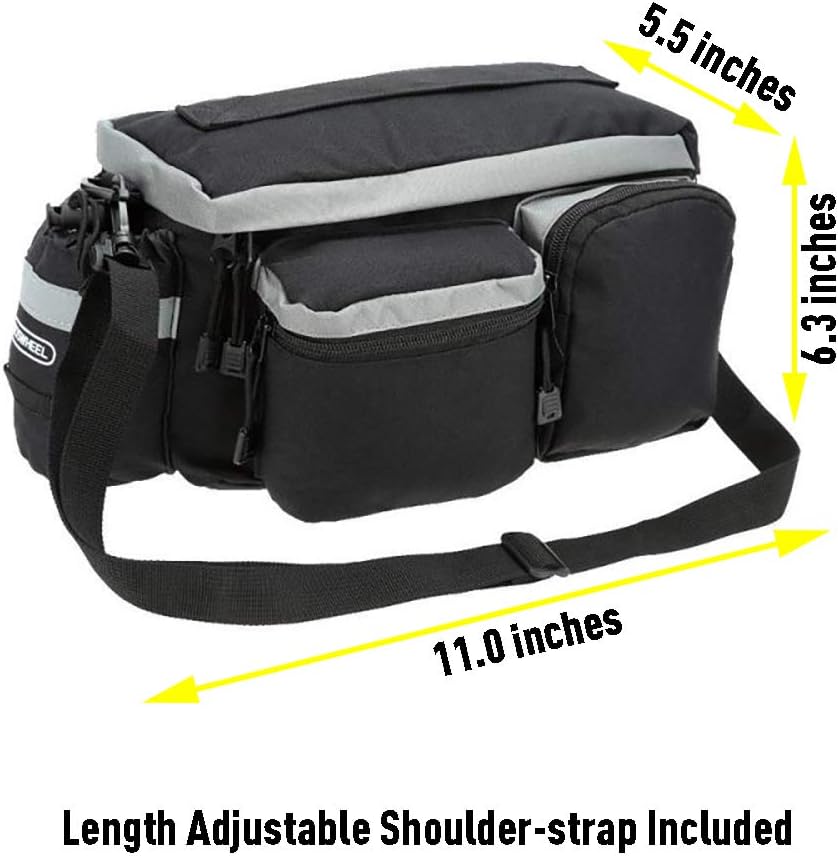 Roswheel 14024 Convertible Bike Bicycle Rear Rack Seat Pannier Trunk Bag with Cup Holder : Sports & Outdoors