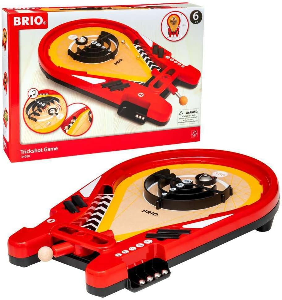 BRIO 34080 Trickshot Game | Classic Pinball Game for Ages 6+