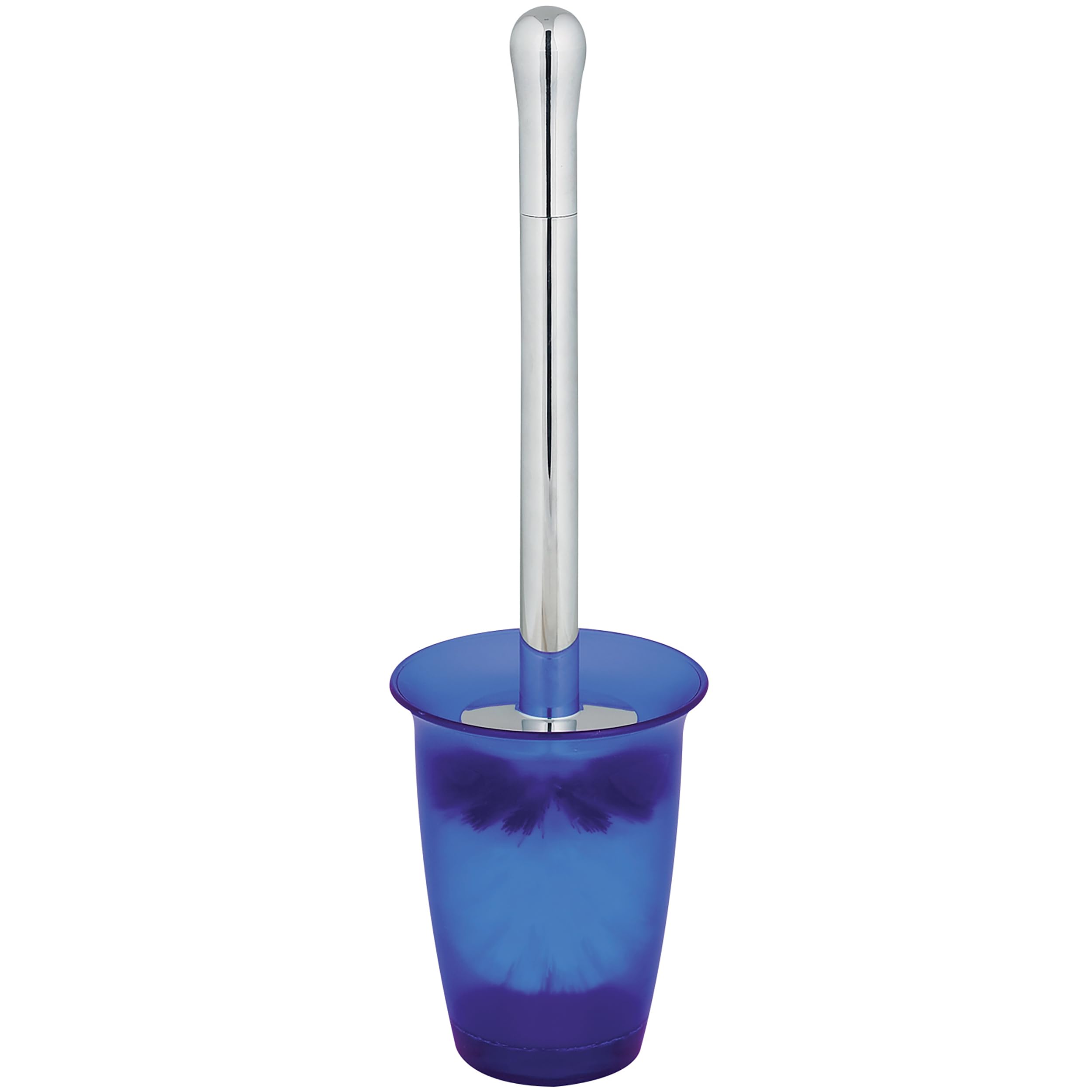 Brosse WC avec support Spirella Toronto bleu marine en plastique PS