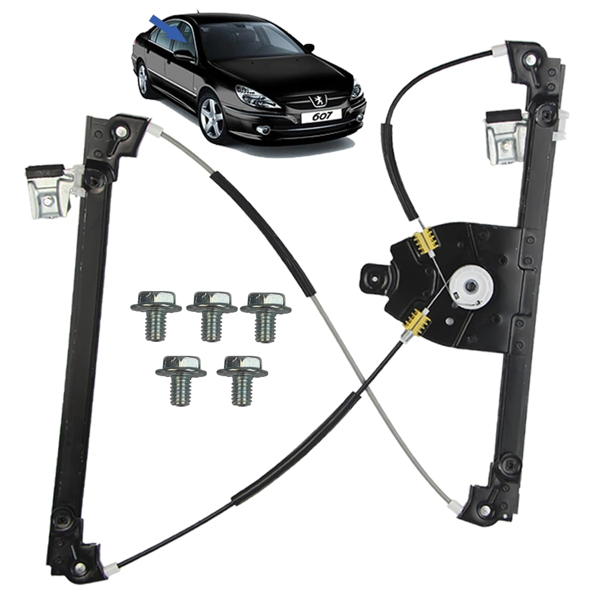 STARKIT PERFORMANCE Elevalunas compatible para Peugeot 607 (2000-2011) DELANTERO DERECHO (pasajero) 922290, 9222Q0