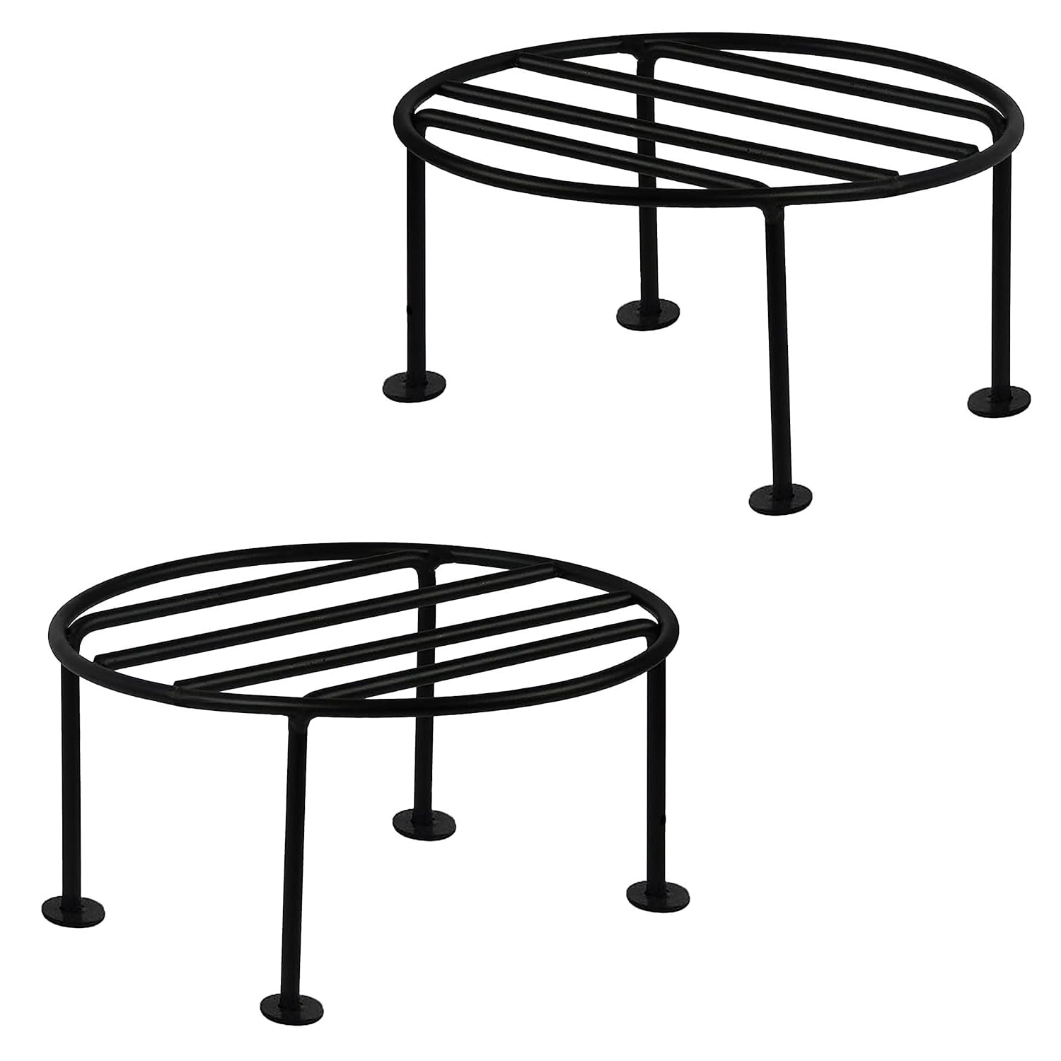 NAYRA Plant Stand - Galvanised Metal Flower Pot Holder, Single-Tier Round Gamla Support Rack for Home, Garden, Balcony Decoration (B0D8F6MD6G) Amazon Price History, Amazon Price Tracker
