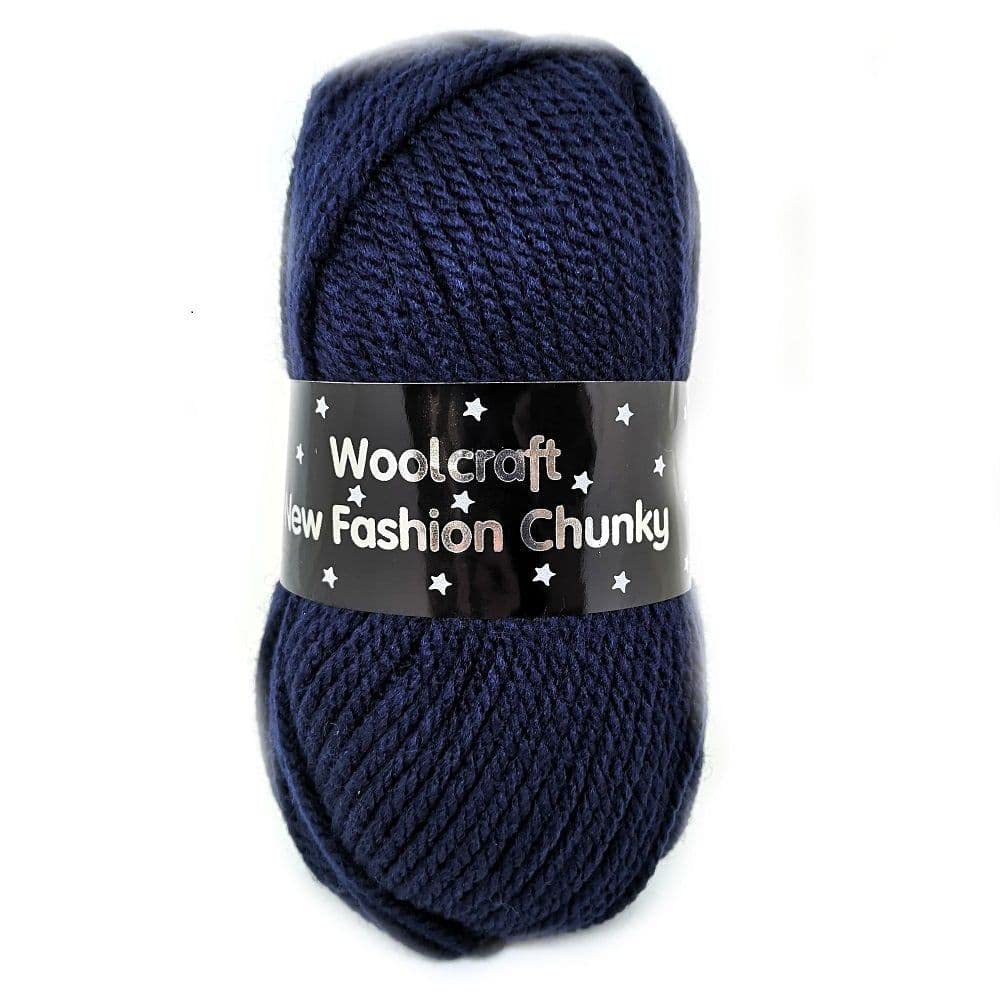 Woolcraft Blue Chunky Wool/Yarn 100G, 20 Colours (Navy 117)