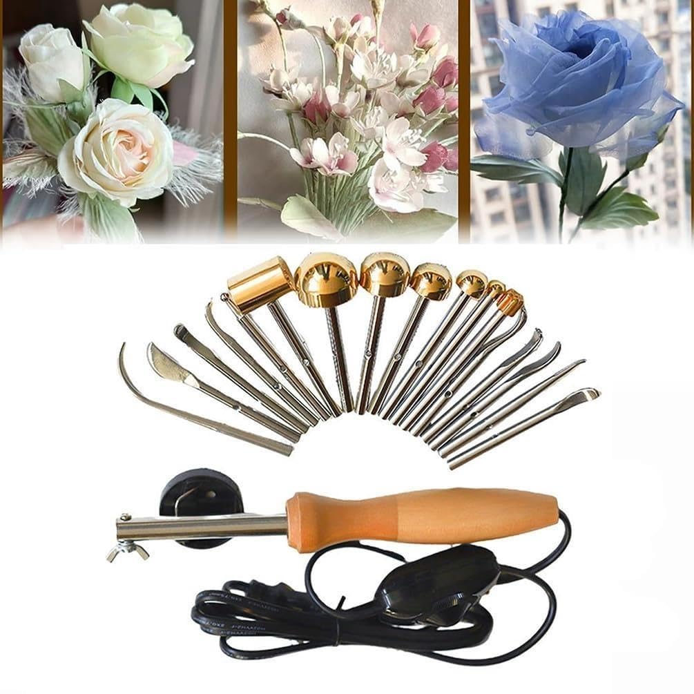 Máquina para Flores Artificiales, 17 Cabezales, Kit de Flores Artificiales