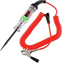 HUAREW 3-120V Automotive Circuit Tester with Voltmeter Voltmeter Bidirectional Indicator Lamp Two-Way DC Voltage Tester