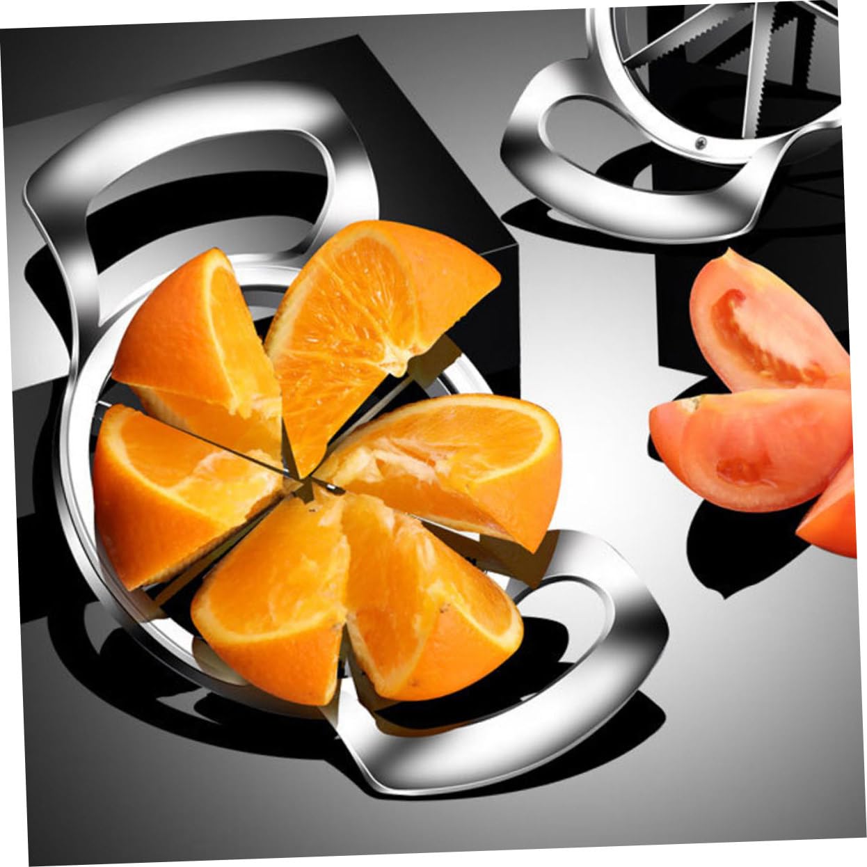Cabilock Cortador De Frutas y Rebanador De Naranjas De Acero Inoxidable Herramienta Para Cortar Frutas Rodajas Accesorio De Cocina Para Preparar Manzanas y Naranjas