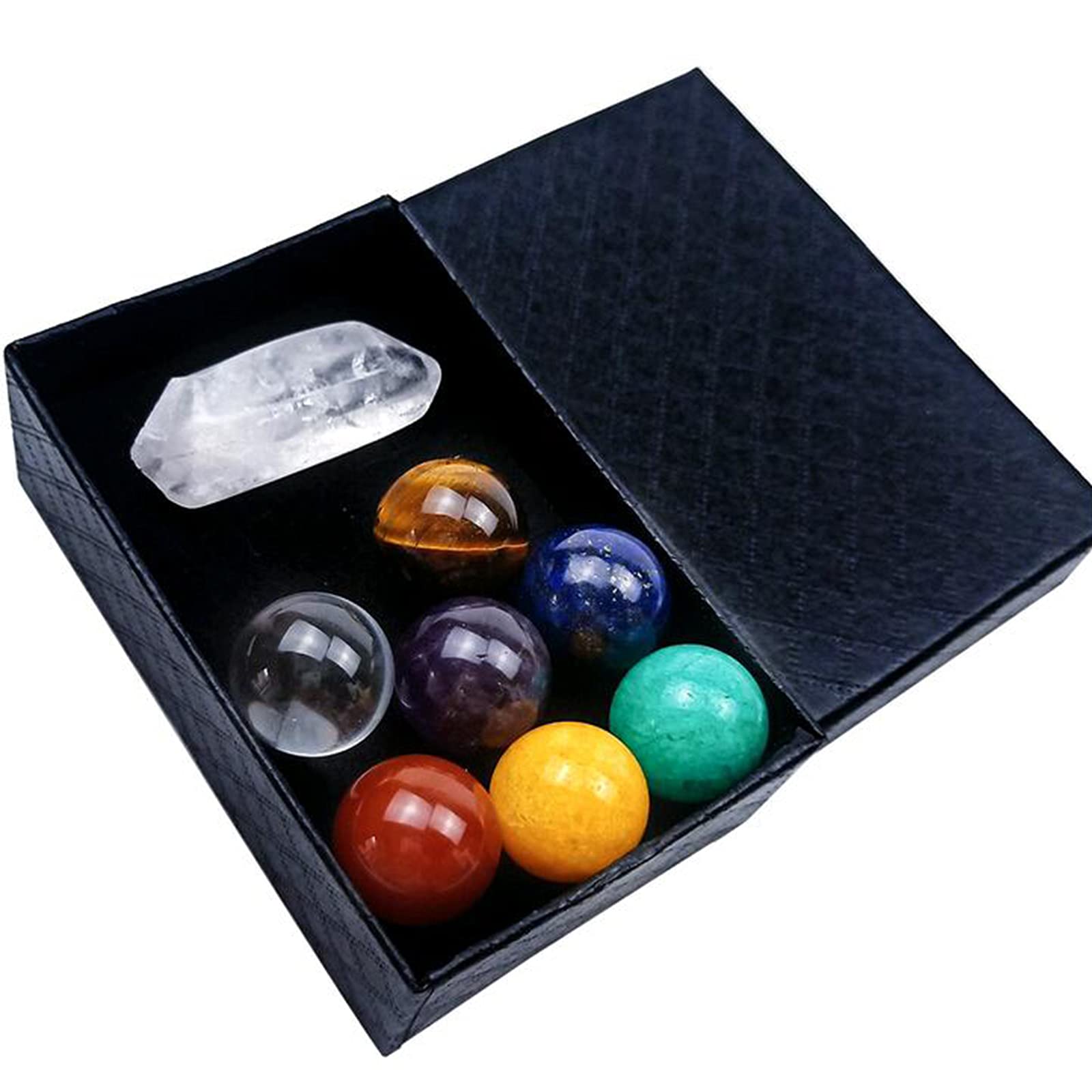 Amazon.co.jp: 7 チャクラ クリスタル ボール 球体セット 7 タンブル 