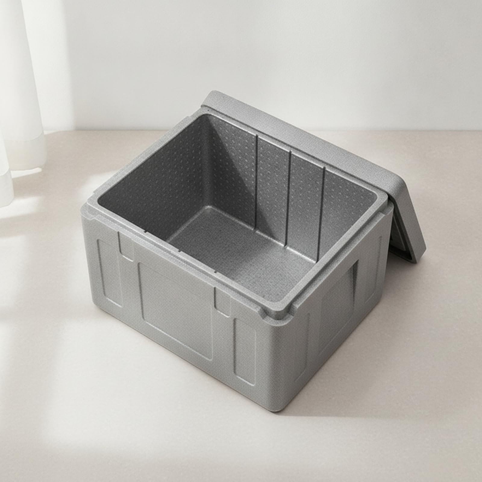 Contenitore Termico con Coperchio Capacità 62 Litri, termica per Ristorazione, Leggero, Consegna a casa, Nero, Coperchio+Cerniera