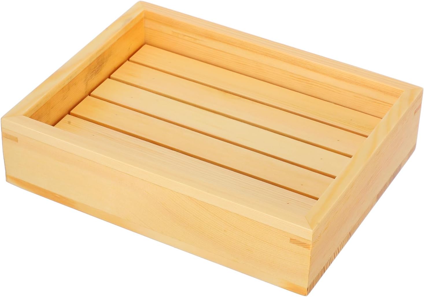 Bandeja rectangular de madera para sushi 23x18.5 cm