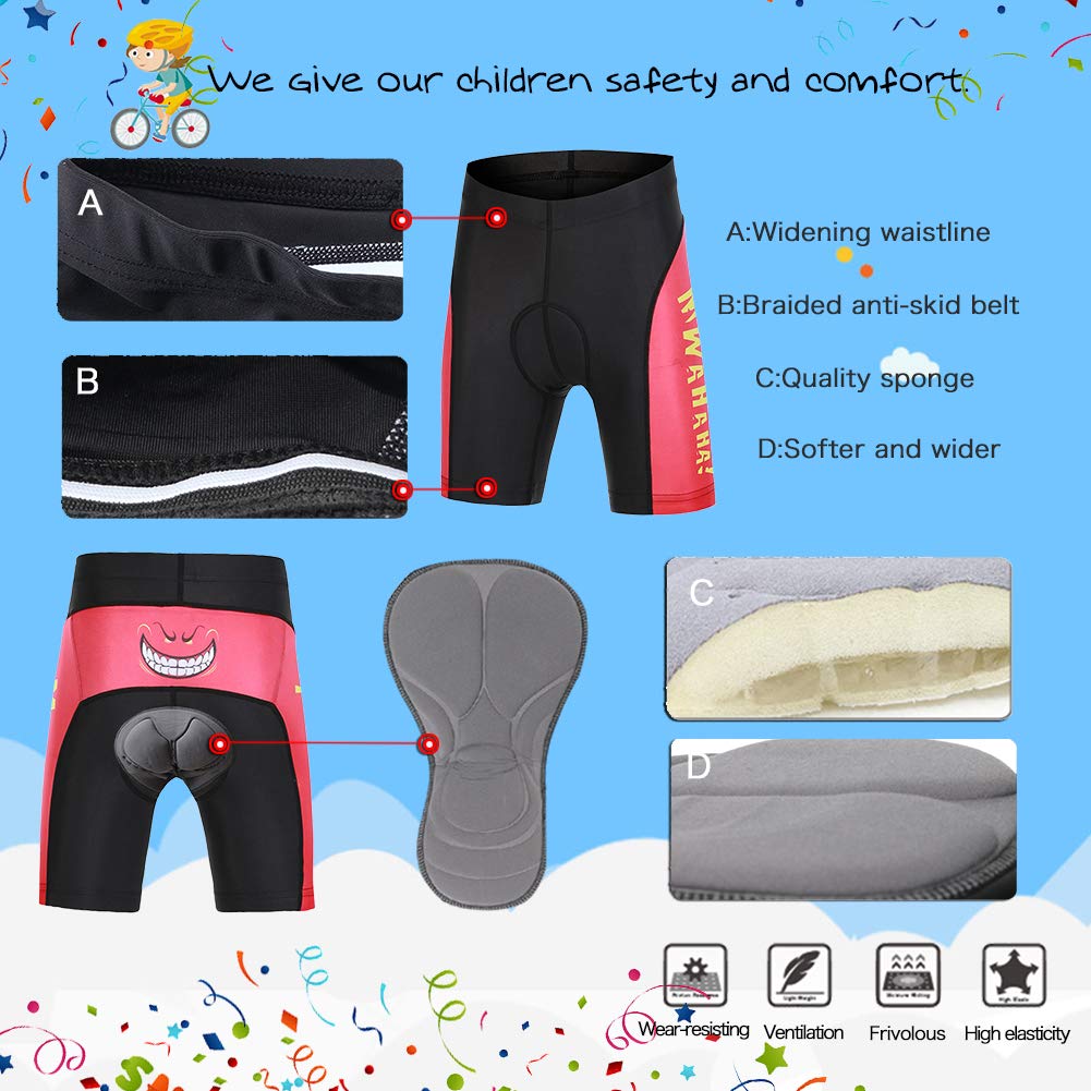 Enfant Maillot de Cyclisme Manches Courtes Dessiné Cuissard Combinaison Unisex Garçon Fille