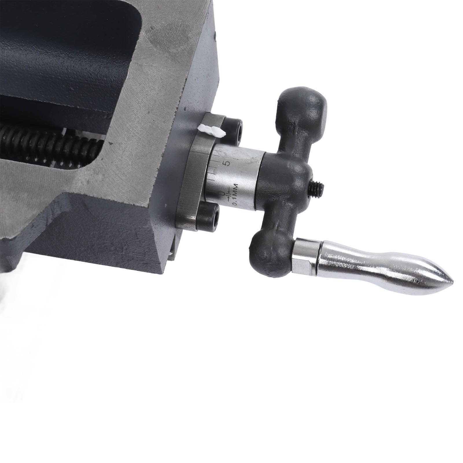 Srliya Morsa per Trapano a Pressa a Scorrimento Trasversale da 4 Pollici Morsa per Fresatrice a Scorrimento Trasversale con Apertura Ganascia da 100 Mm Volantini con Increme