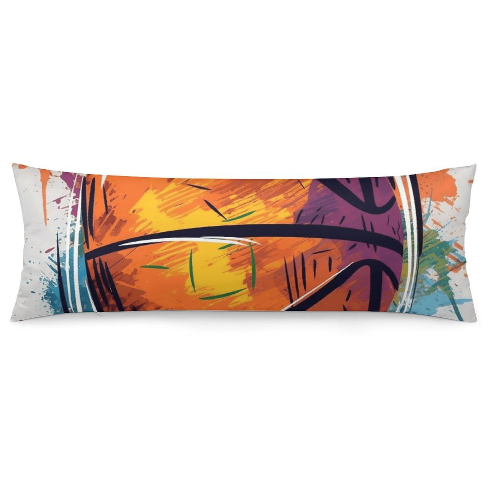 Taie d'oreiller basket-ball douce 50,8x137,2cm idéale pour décorer une chambre