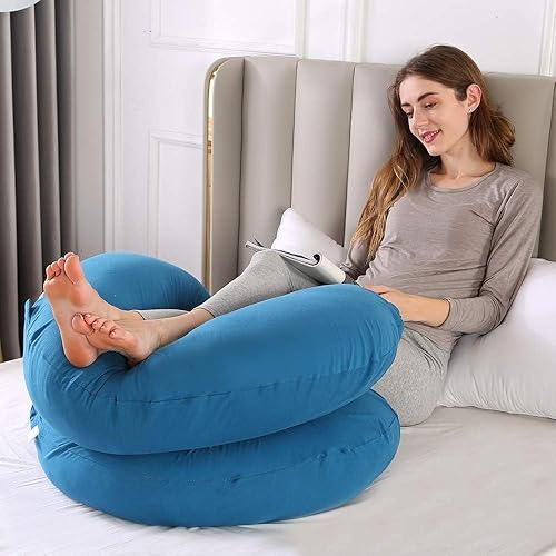 Miniatura 6 de yoyomax Almohadas de embarazo, almohada de maternidad de cuerpo completo, almohada de espuma viscoelástica para embarazo, con almohadas extraíbles,