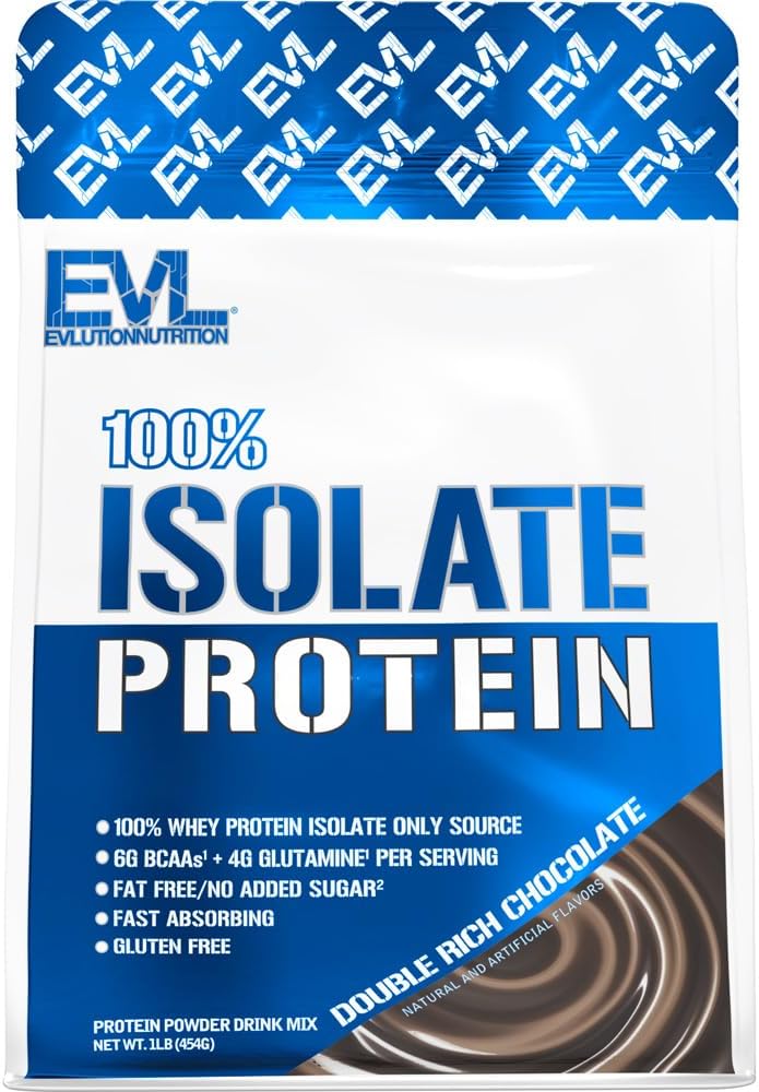 Nutrition 100% Isolate, Whey Isolate Protein Powder, 25 G of Fast Absorbing Protein, No Sugar Added, Low-Carb, Gluten-Free (Double Rich Chocolate, 1 LB)