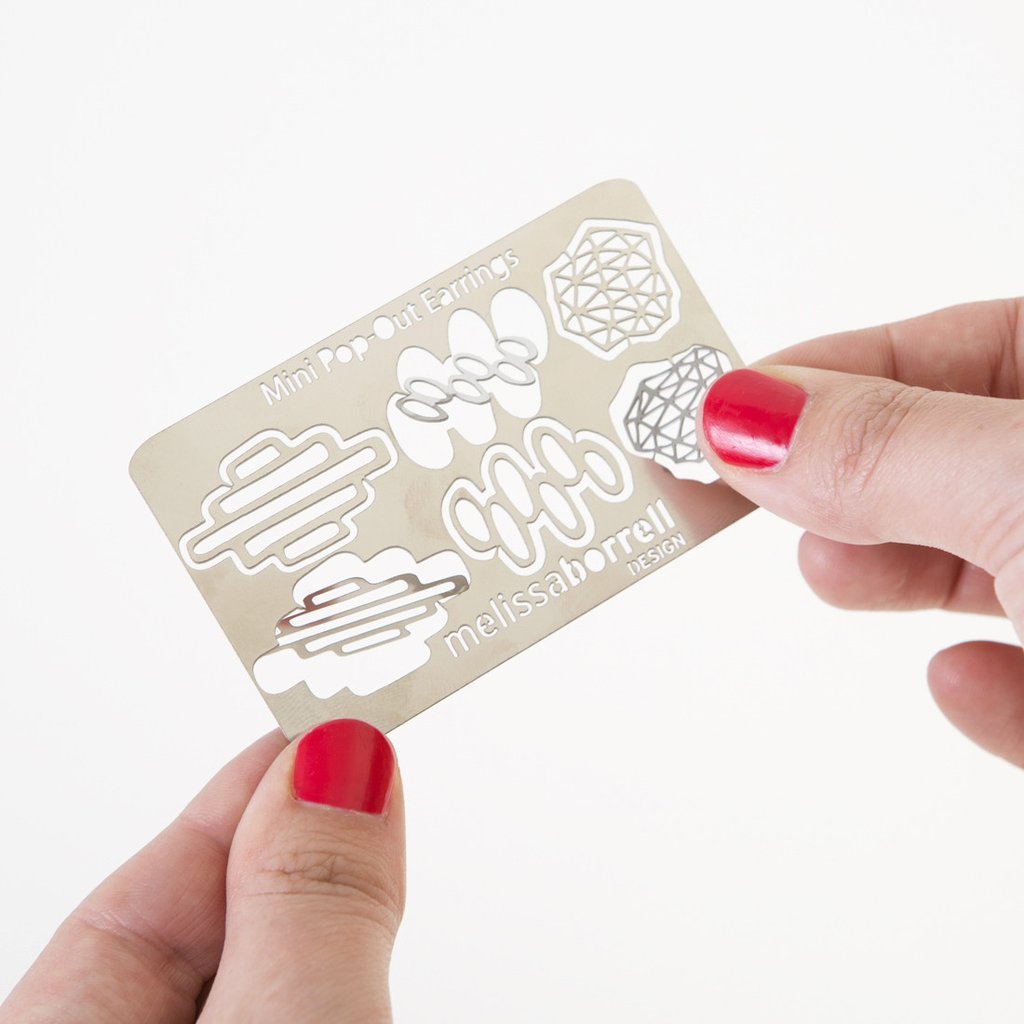 Stainless Steel Mini Mod Pop-Out Earring Set