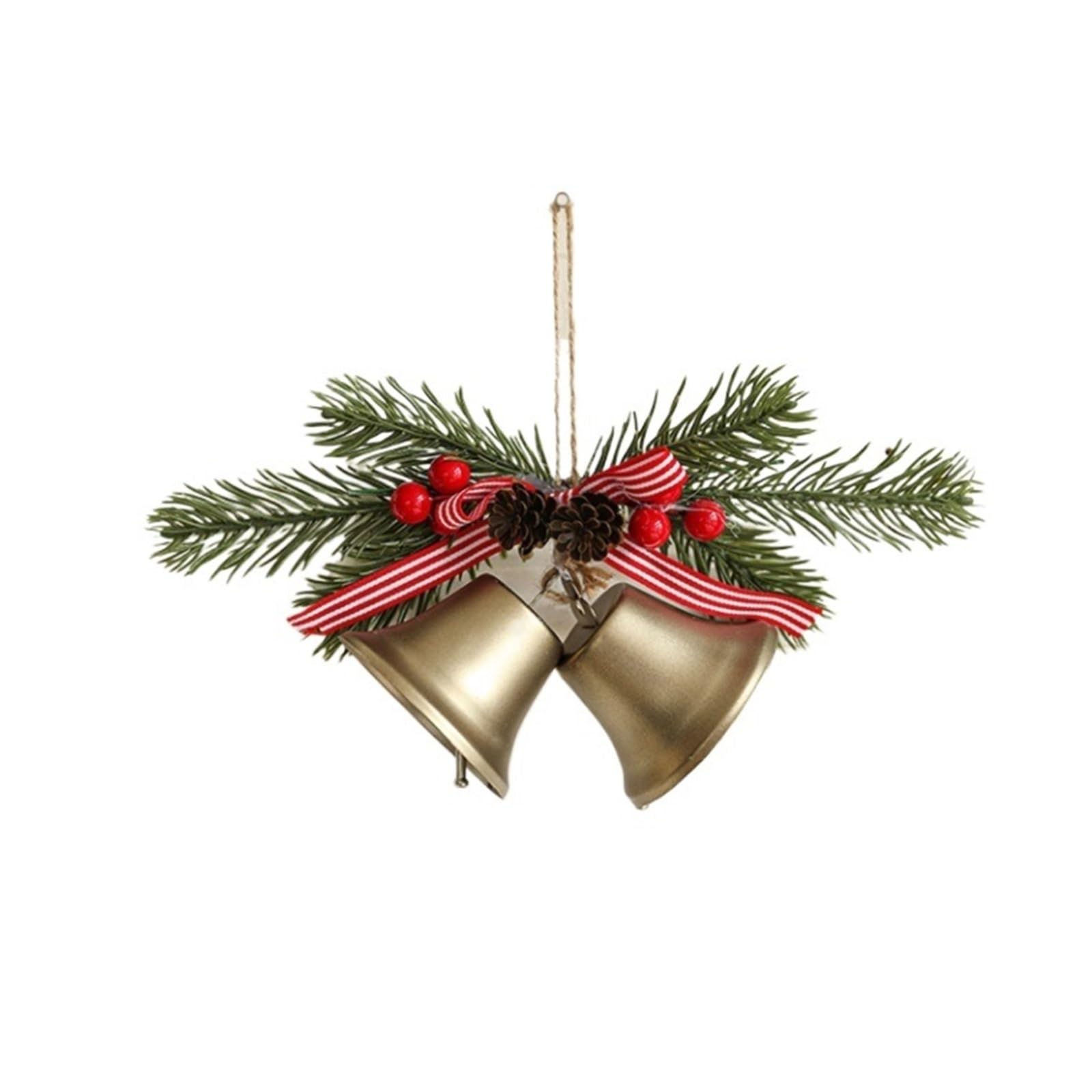 Campane per Albero di Natale Campane di Natale Decorazione Albero di Natale Ornamenti di Campanelle in Metallo for Il Capodanno Invernale Campana Natalizia(Yellow)