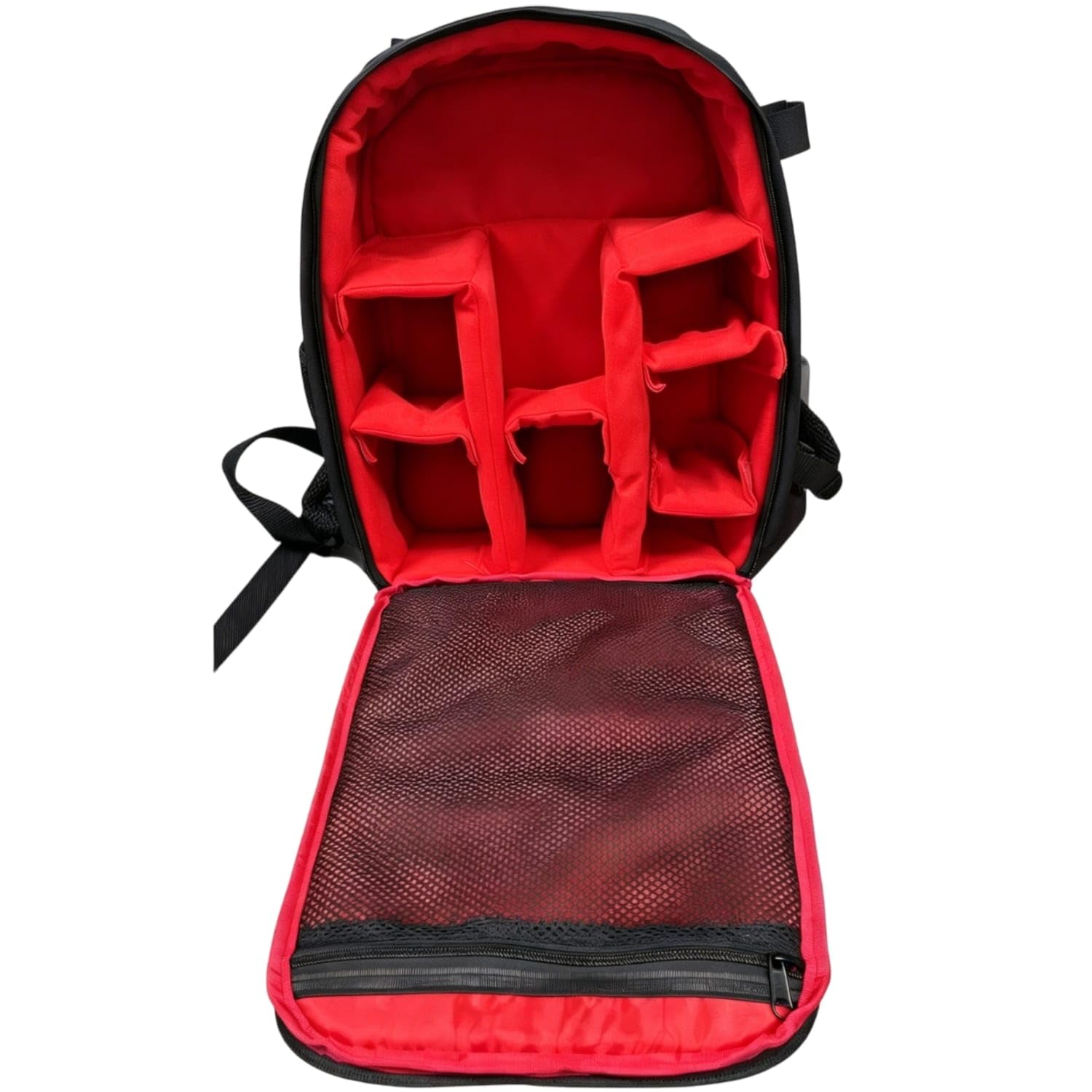 Waterproof Photography Gear Backpack Adjustable Dividers DSLR Camera Bag Shockproof Camera Backpack Wear-Resistant for Photographers, Beginners, Outdoor, Travel, Red, M-image-13