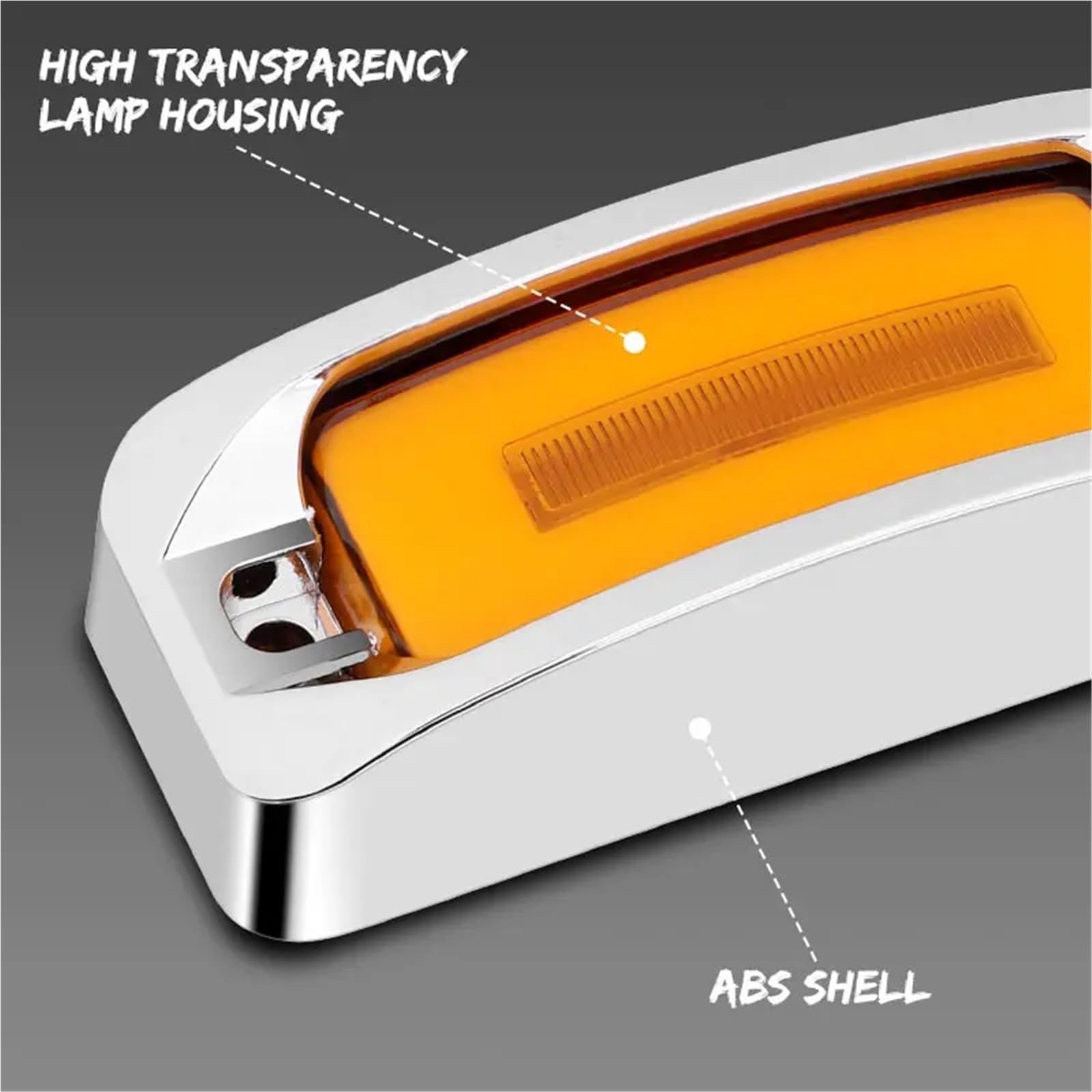 Luces Traseras Montaje Luz LED De Posición Lateral Cuadrada Para Camión, 12V, 24V, Luz Alta Y Baja Para Remolque, Luz Señal Giro Roja Amarilla Lámpara Trasera Intermitente Piloto Posterior Coche(4peic