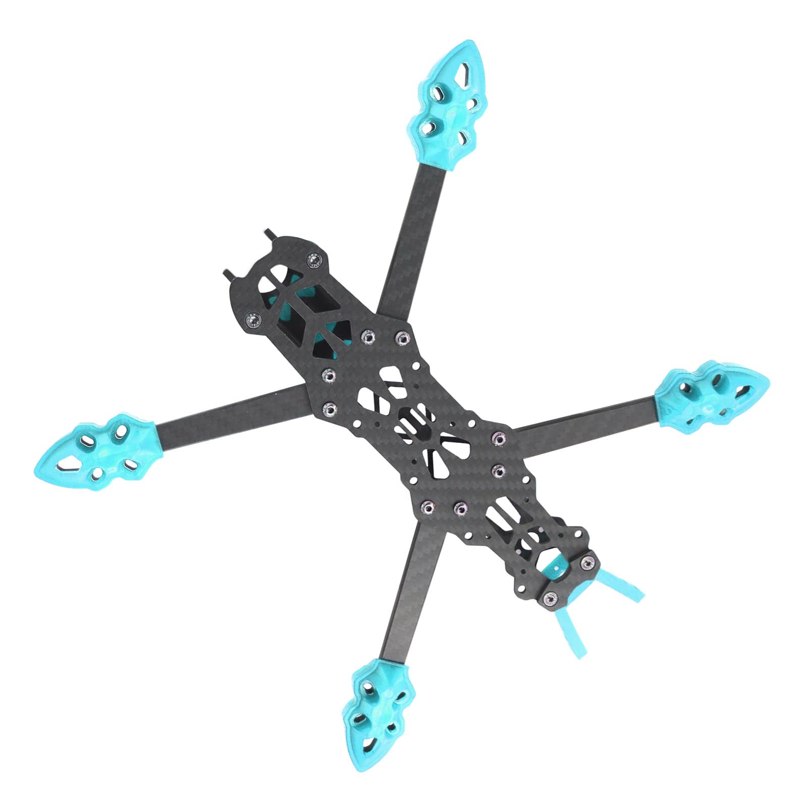 Septpenta Rama Drona Wyścigowego FPV Z Rozstawem Osi 225 Mm, Rama Quadkoptera Z Włókna Węglowego O Strukturze H, Rama Z Włókna Węglowego do Akcesoriów do Dronów RC(Niebieski)