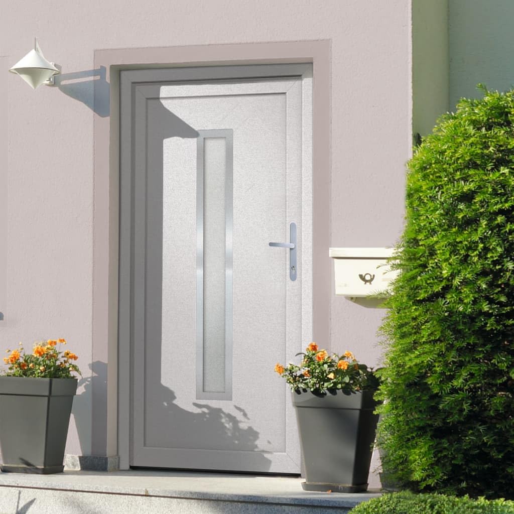 Porte d entrée blanc 98x190 cm PVC