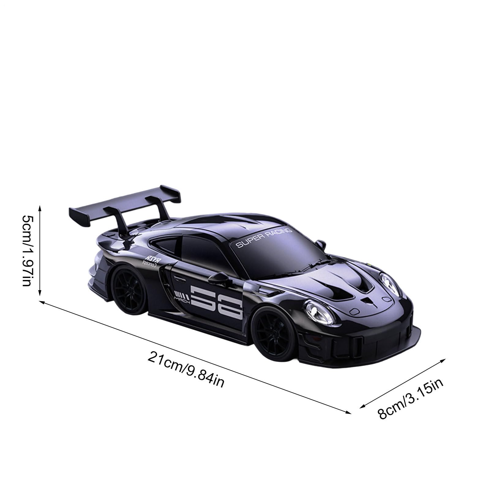 Coche Teledirigido - 1:20 Vehículo con Luces Led, Coche De Derrape RC Automóvil para Drift Deportivo De Carreras, para NiñOs Y Adultos