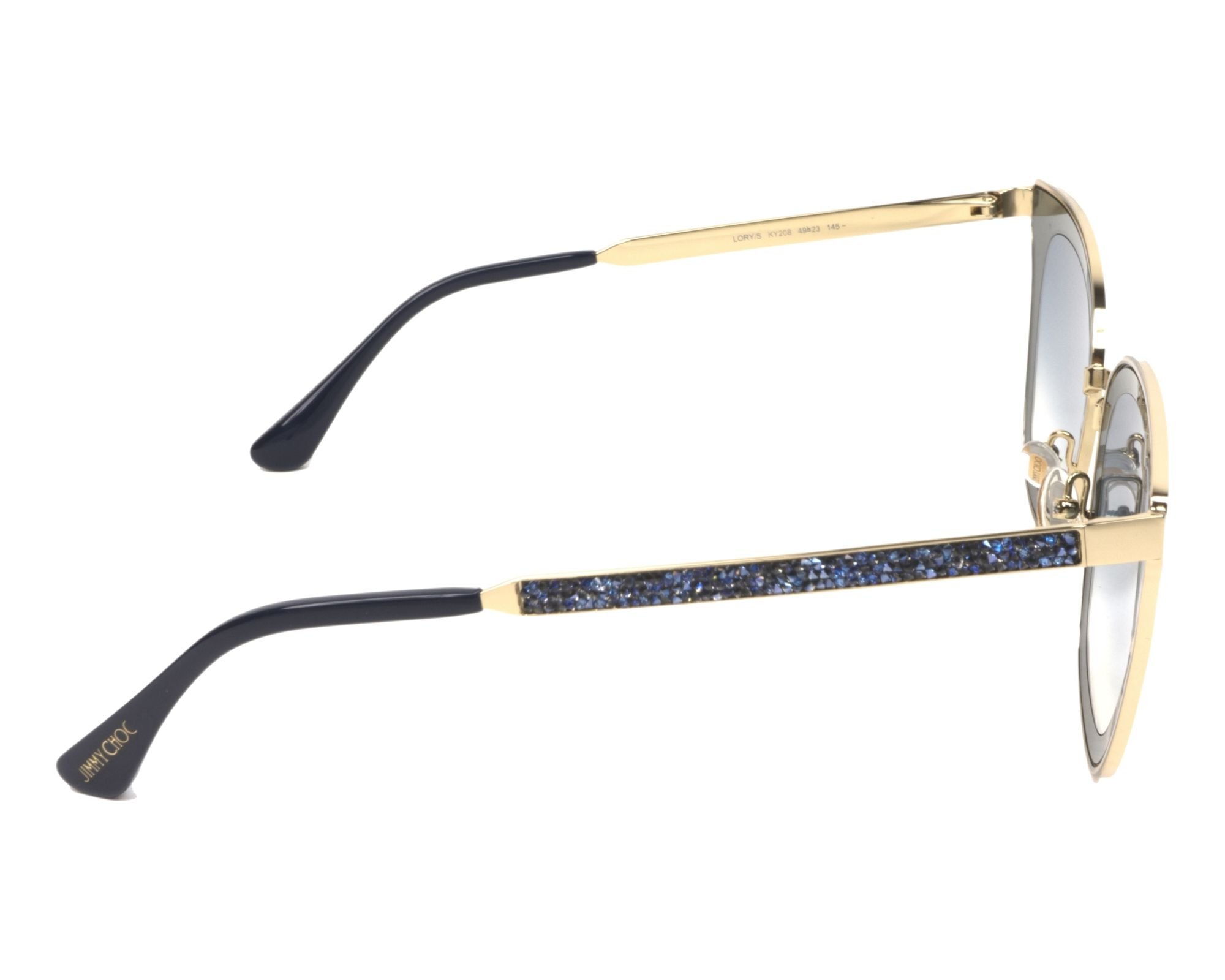 Jimmy Choo Lory 49MM Silver Metallic Cat Eye Mirrored Sunglasses and Case/Cloth Jimmy Choo - Donna - Pink Flash and Silver Cat Eye  main image 2