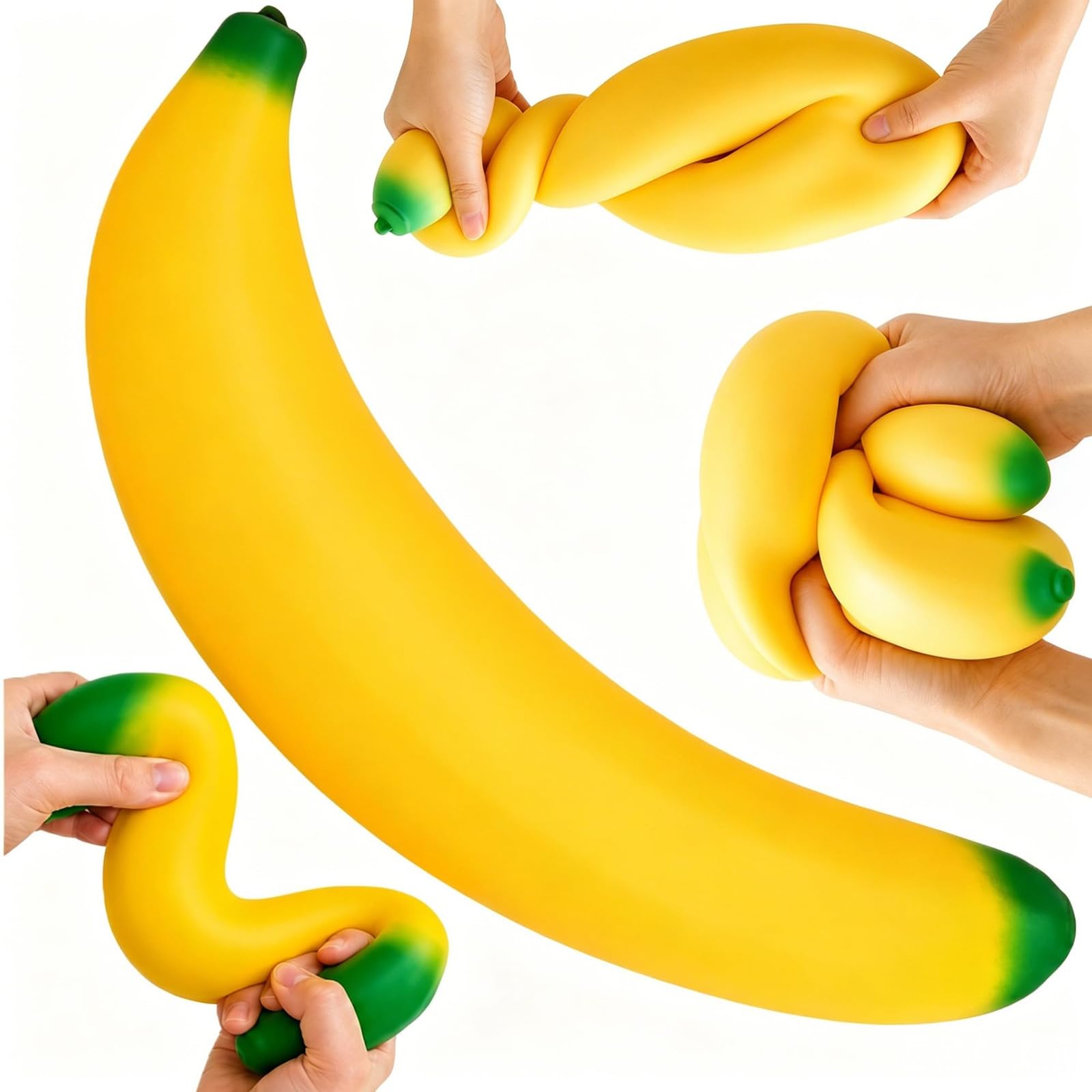 Giant Banana Squishy 35cm Soft Banana Squeeze Fidget Toy Squishy Toys