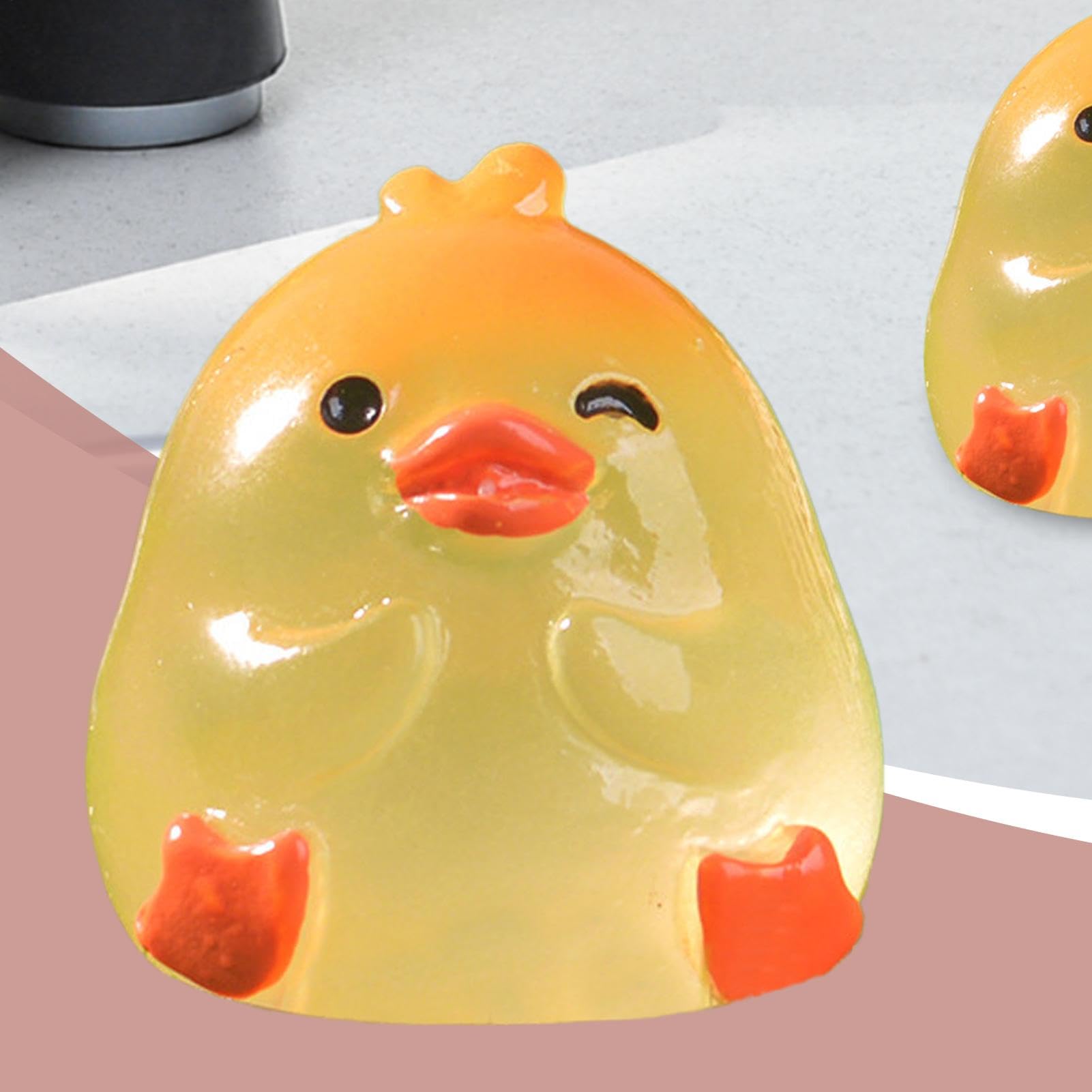 Small Resin Ducks - Resin Garden Accessories Ducks Crafts Ornament - Little Ducks Resin - Tiny Resin Ducks - Clear Animal Crafts Ornament - Desktop Ducks Ornaments for Bookshelf - Tiny Resin Ducks