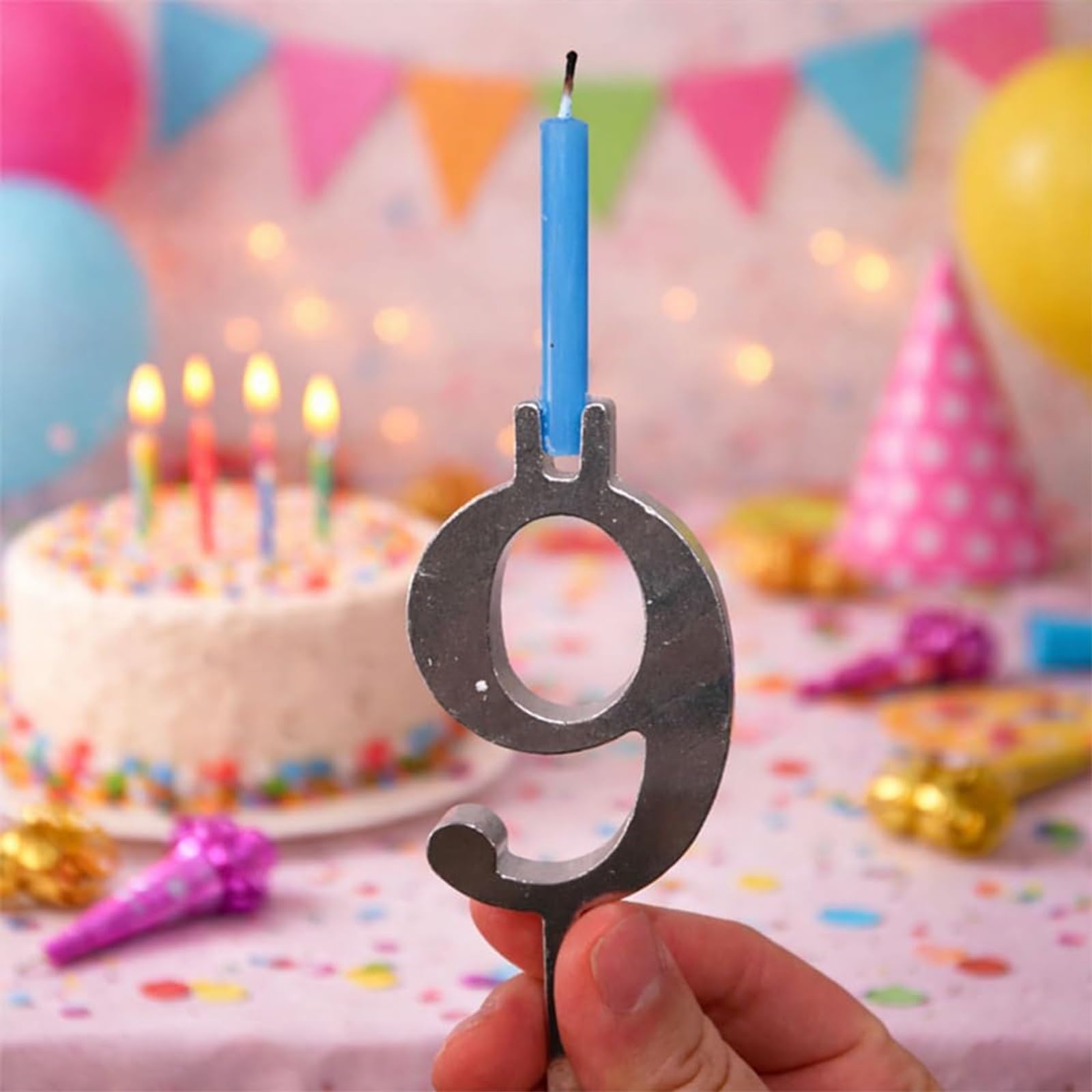 Ensemble De Bougeoirs Chiffres Réutilisables Pour Anniversaire Bougeoirs, Décorations Numériques Pour Gâteaux D'anniversaire, Supports De Bougies Réglables, Décorations D'anniversaire(3Sets)