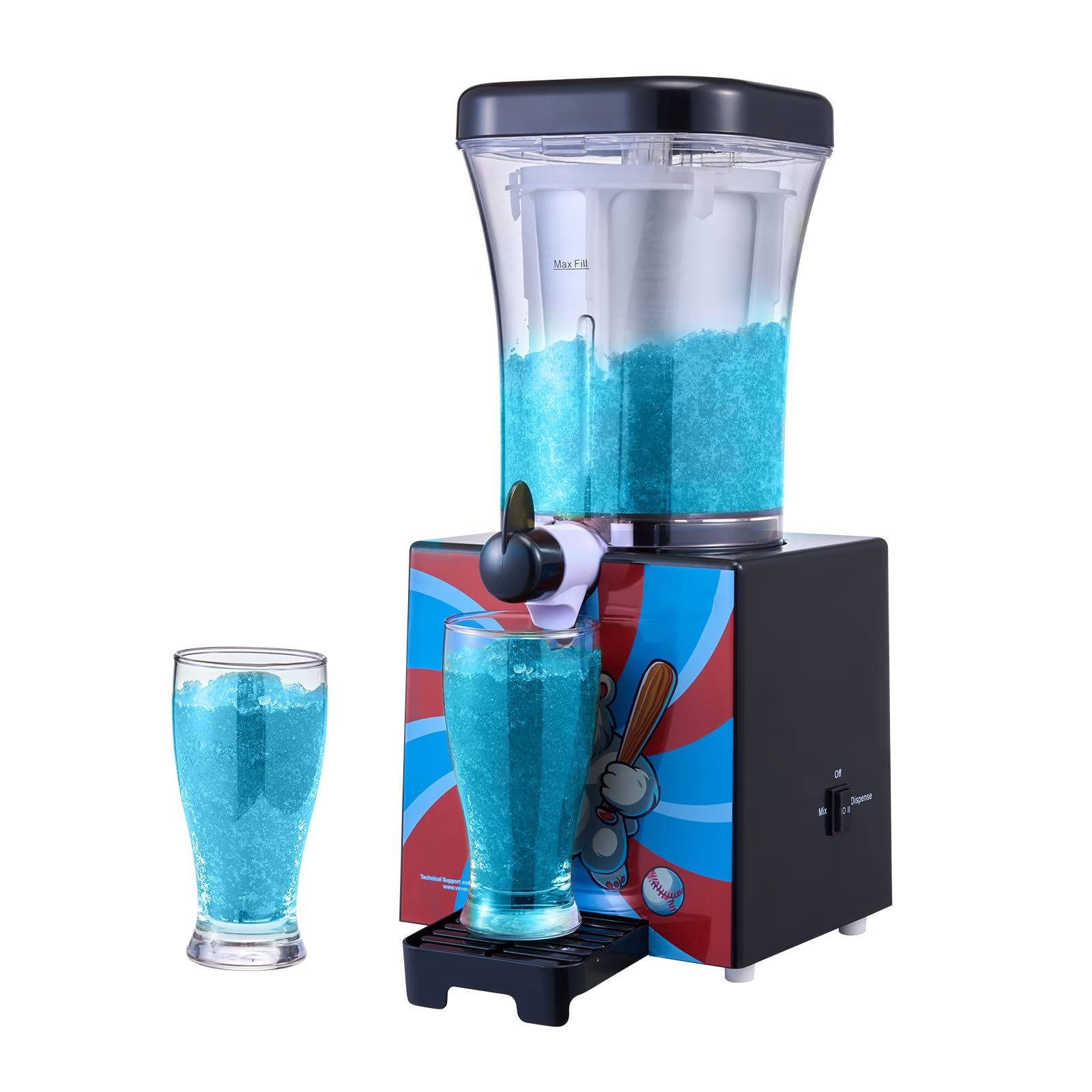 Happybuy Slushy Machine for Home, 34oz Tank Home Margarita Maker, Smoothie Frozen Drink Maker with Food-grade, DIY at Home & Kids' Parties, Black